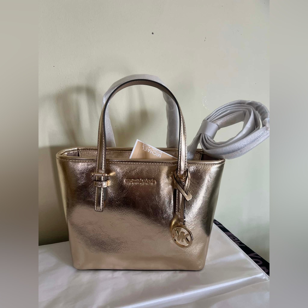 Michael Kors Metallic Gold Tote Bag